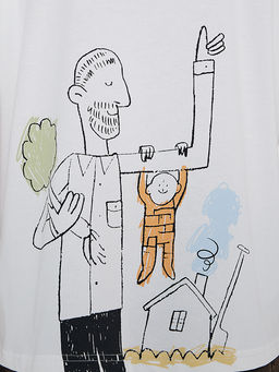 Футболка мужская белая с принтом