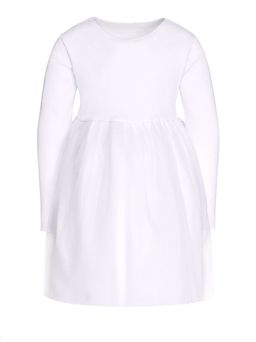 Платье Апрель из хлопка с лайкрой белое фото 3