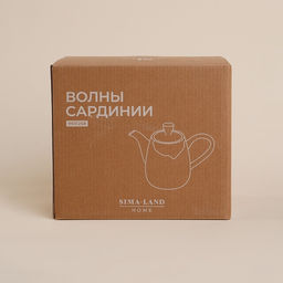 Заварочный чайник SL Home «Волны Сардинии», 1.3 л, 22.5×11×19 см, фарфор, бежевый