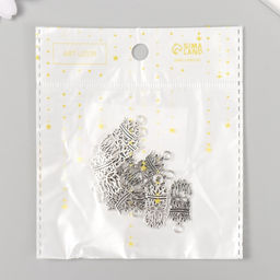 Металлический элемент, декоративная подвеска «Король», набор 10 шт., 1.1×2.5 см