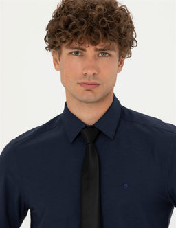 Lacivert Slim Fit Uzun Kollu Basic G_mlek - Pierre cardin фото 2