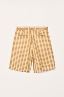 LIMITED EDITION STRIPED LINEN BERMUDA SHORTS - Zara фото 13