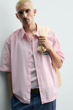 CAMISA CUADROS COMBINADO GR?FICO / Rosa / Blanco - Zara фото 6