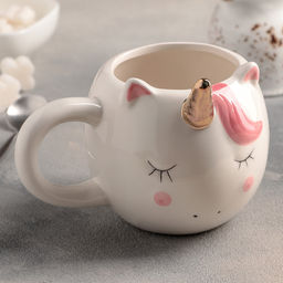 Кружка Единорог, 550 мл, доломит, белая