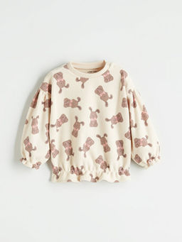 Bisiklet Yaka K?z Bebek Sweatshirt ve Tayt 2li