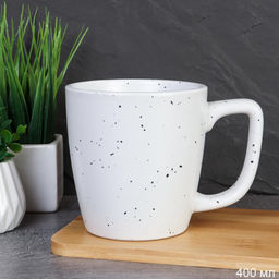 Кружка 400 мл / 16/ W009 /уп 2/ Белый крапинка - Галеонтрейд фото 2