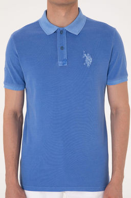 Erkek Slim Fit Polo Yaka _ndigo Y_kamal_ Basic Ti__rt Sepette S_rpriz _ndirim - U.s. polo assn фото 6