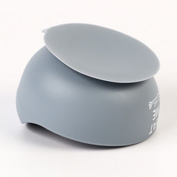 Тарелка детская на присоске 350 мл., M&B, 12×12×8, силикон, серый