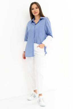 Рубашка Magia mody 2256 голубой в полоску