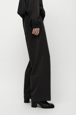 TEXTURED WIDE-LEG TROUSERS - Zara фото 5