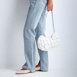 Сумка-багет на молнии, цвет белый - Simaland фото 7