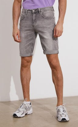 Шорты джинс F311-0910 grey - Fine joyce фото 8