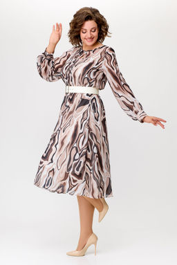 Платье Swallow 770.2 полоска молочная+серая - Mira fashion фото 12