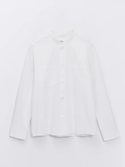 Рубашка с воротником-стойкой из льна ZR2605043011-1 / Zarina