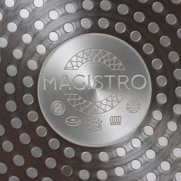 Сковорода блинная Magistro Flame, d=24 см, h=1.6 см, антипригарное покрытие, индукция, чёрная