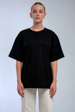 Арт. 31127 Футболка женская оверсайз 44-52 (5 шт) Цвет:черный - Калинка фото 2