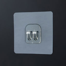 Цена за 3 шт. Крючки для полок самоклеящиеся, 5.6×5.6 см, 10 шт., прозрачная основа