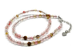 Чокер из халцедона искусственного шарик граненый 4мм, 38см