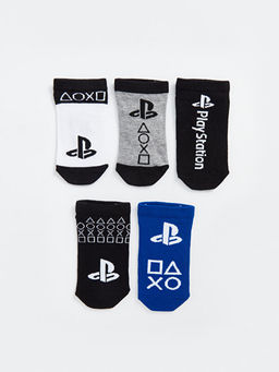 PlayStation Desenli Erkek ?ocuk Patik ?orap 5li