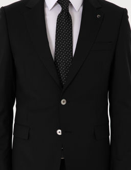 Siyah Slim Fit %100 Y_n Klasik Tak_m Elbise - Cacharel фото 7