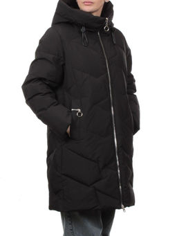 760 BLACK Пальто зимнее женское (170 гр. холлофайбер)