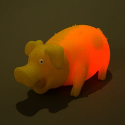 Игрушка пищащая Весёлая свинья для собак, хрюкающая, 19 см, жёлтая - Пижон фото 3