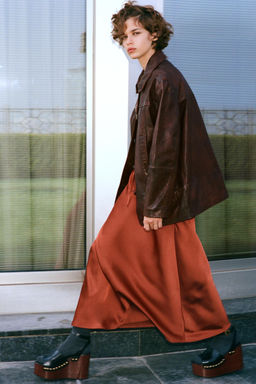 SATIN MIDI SKIRT - Zara фото 6