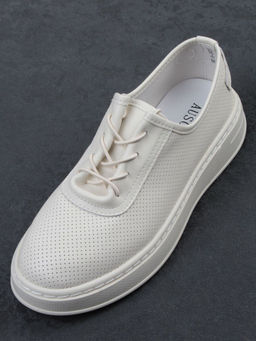 03-YE287-6 BEIGE Полуботинки женские (натуральная кожа)