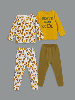 Bisiklet Yaka Erkek Bebek Pijama Tak?m 2li