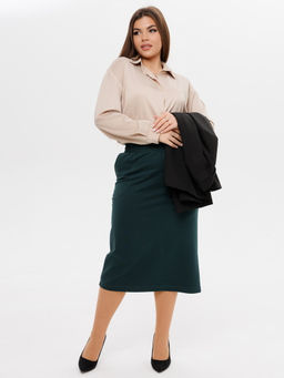 Юбка женская Ю-20 (футер с лайкрой) Винная - Elenatex фото 19