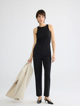 Y?ksek Bel Kad?n Gabardin Pantolon