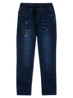 32421293 Брюки джинсовые утепленные для девочек