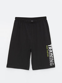 Beli Lastikli Bask?l? Erkek ?ocuk Pijama ?ort
