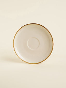 Чайная пара SL Home «Леггеро», 280 мл, блюдце d=14 см, фарфор, бежевая