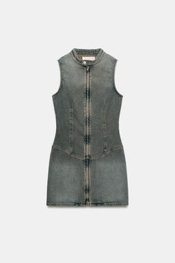 VESTIDO DENIM TRF CREMALLERA / Azul - Zara фото 4