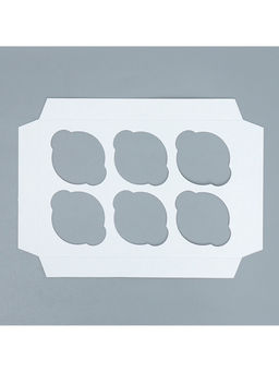 Цена за 5 шт. Коробка для капкейков, кондитерская упаковка двухсторонняя, 6 ячеек «Счастливых моментов», 25 х 17 х 10 см