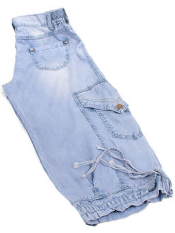 8305 LT. BLUE Брюки капри женские