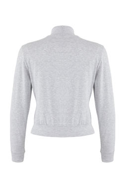 Lacivert Fermuarl? Slim/Vucuda Oturan Orme Sweatshirt TWOSS25SW00006 - Trendyolmilla фото 6