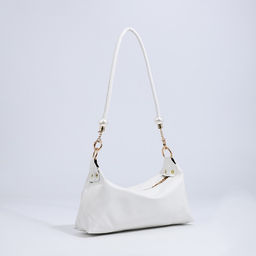 Сумка-багет на молнии, цвет белый - Simaland фото 3