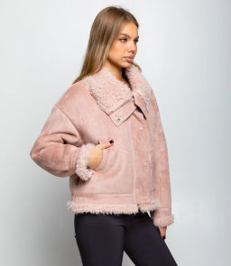 Дублёнка #КТ7580 (1), пудровый - Dommod фото 2