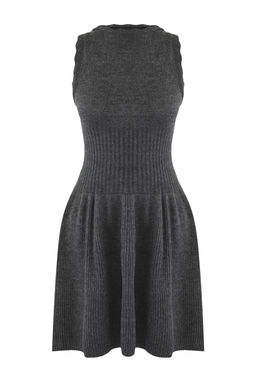 Limited Edtion Antrasit Duz K?sa / Mini Triko Elbise TWOAW26EL00103 - Trendyolmilla фото 5