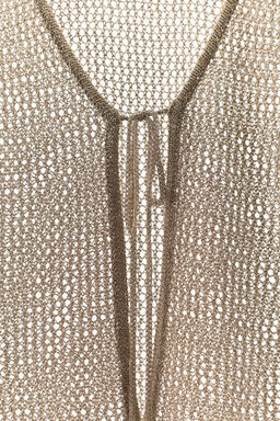 METALLIC THREAD MESH JACKET - Zara фото 5