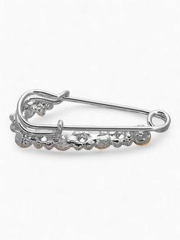 Булавка Лунная дорожка, 4 см, радужная в серебре