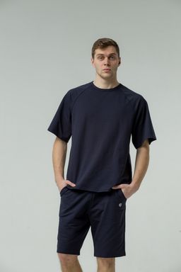 228 Костюм мужской с шортами, т.синий - Knitka wear фото 3