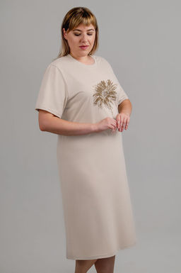 Арт. 4149 Туника женская 52-60 (5 шт) Цвет:бежевый - Калинка фото 2