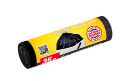 Avikomp пакеты для мусора, 35л*15шт, Стандарт, с Завязками, в Рулоне (черные) 13мкм