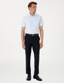 A__k Mavi Regular Fit K_sa Kollu G_mlek