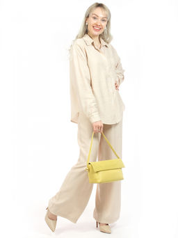 LACCOMA сумка АЛ2042-2Ф-салатовый натуральная замша хлопок  фото 3