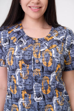 Туника женская из кулирки Наина газета макси - Амадэль фото 7