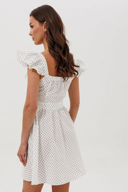 Сарафан VN Fashion 1159 белый в горошек